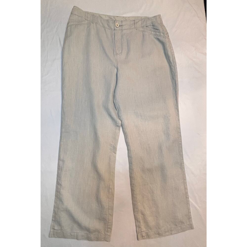 🌟ANTHROPOLOGIE ISABELLA BIRD 100% Linen Fitted Waist Baggy Barrel Pants Tall